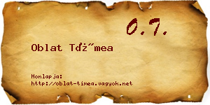 Oblat Tímea névjegykártya
